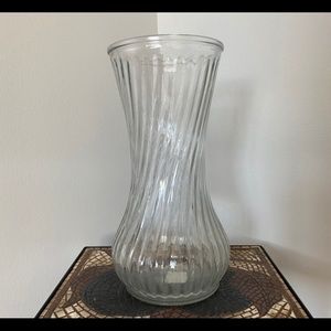 Textured glass vase